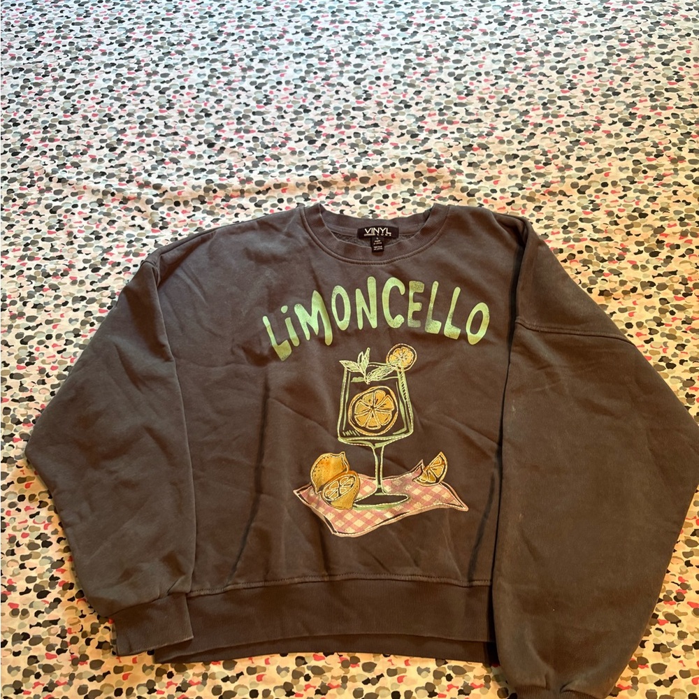 Graphic Crewneck Sweater - Charcoal Grey